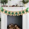 St. Patrick's Day Plaid Burlap Banner Buffalo Check Shamrock Bunting Banner Lucky Clover Garland Banner with Bowknot Irish Green Party Banner for Mantel Fireplace Spring Holiday Wall Decor